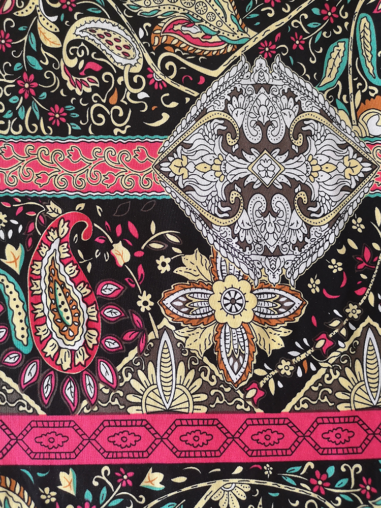 Ethnic Design Rayon Challis 30S Light Printing Fabric