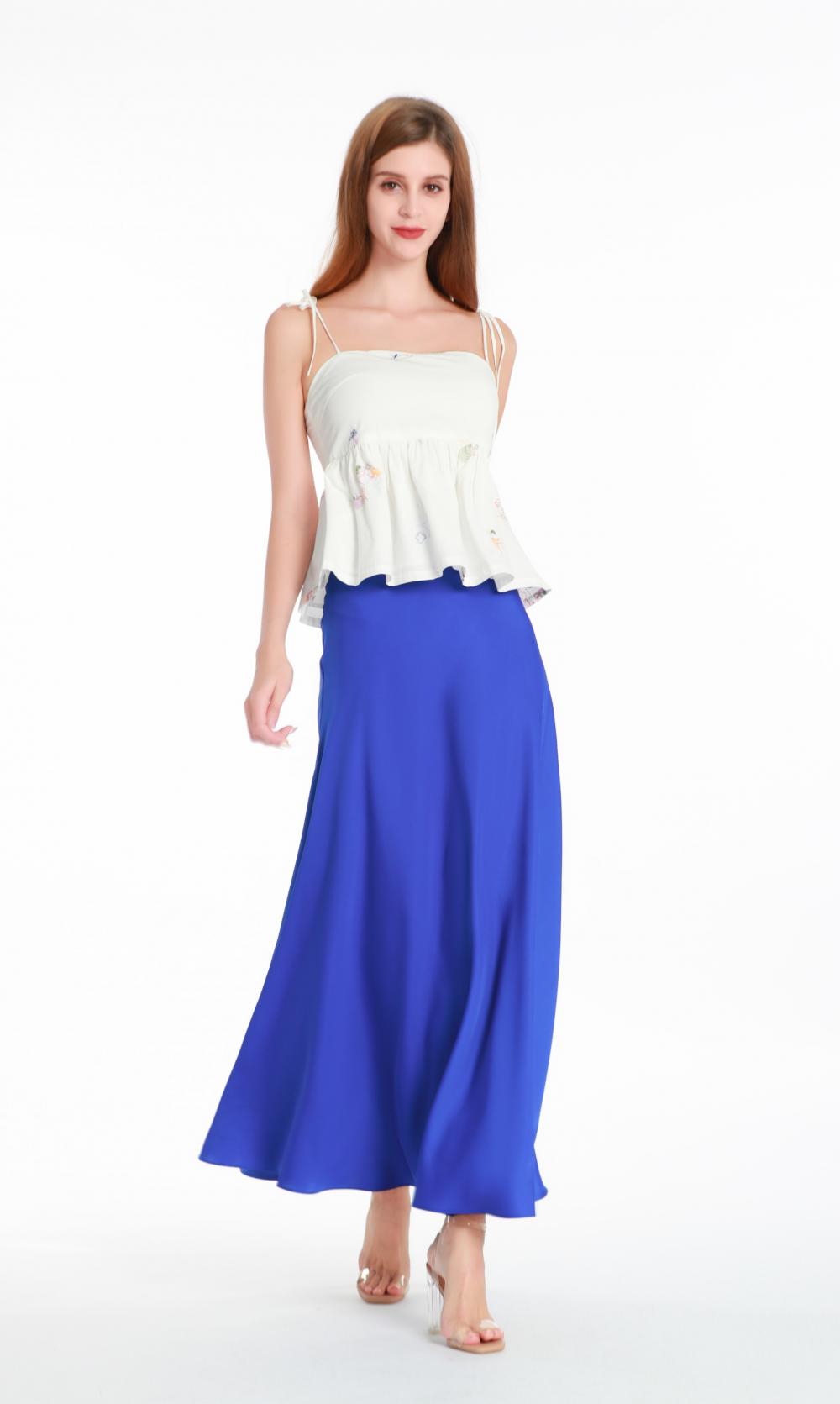 Satin Mermaid Midi falda