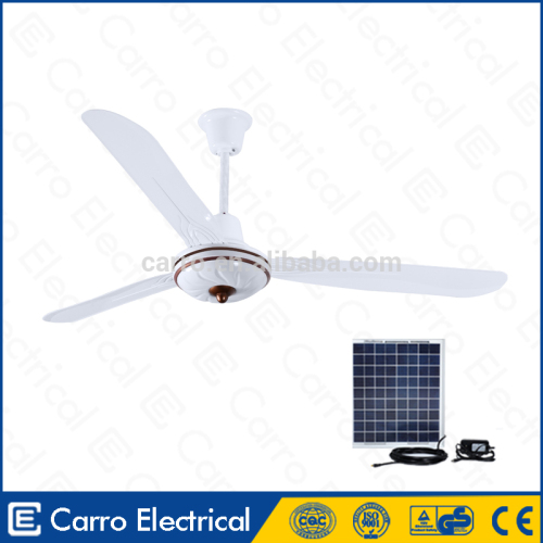 56" Solar Powered Ac 12v Dc Ceiling Fans Price With Decorative Blades