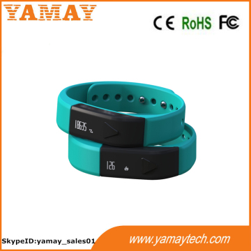 digital waterproof smart bracelet i5 with silicone strap USB charge multi color