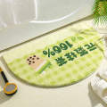 absorbent anti-slip semicircle cute floor cashmere bath mat