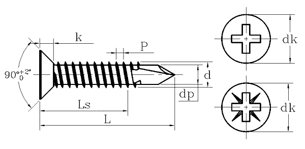 pan head self drilling screw