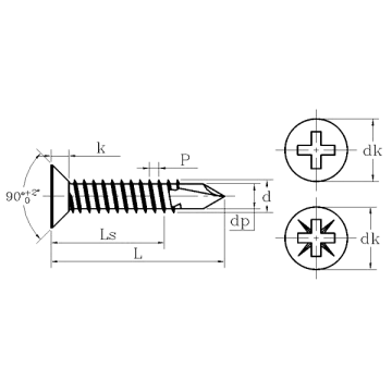 pan head self drilling screw