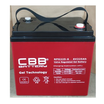 6V 225Ah Solar Gel Battery for Golf Carts and Marine Use