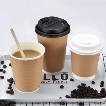 Disposable Custom 8oz Double Wall Coffee Paper Cup