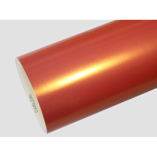 metallic shining orange car wrap vinyl