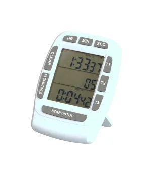 Digital Timer Large LCD 3 Channel Digital Timer, Kitchen Timer, Count Down/up Timer