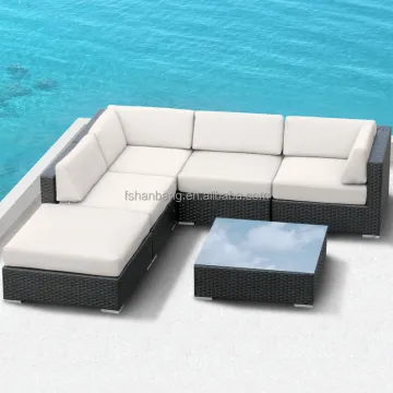 Rattan Reclining 3/4 Seat Corner Sofa