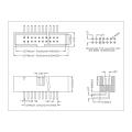 1,27 mm Dual Row Box Header 90 ° H = 5,4 mm