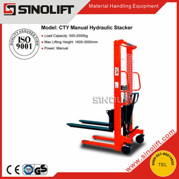 2015 SINOLIFT CTY Manual Hydraulic Stacker with Super Wide Staddle Legs