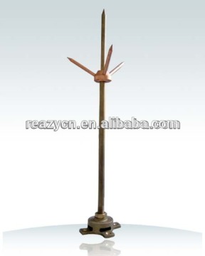 Guangzhou Manufacturer 100% Pure copper trigeminal lightning rod for lightning protection/Copper types of lightning arrester
