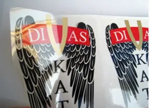 Custom waterproof transparent self adhesive sticker label,clear vinyl label