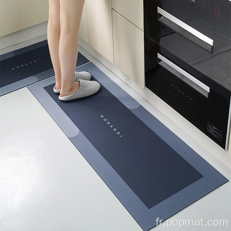 Tapis absorbant de la cuisine Set Mats de porte en caoutchouc