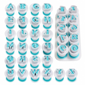 Alphabet &amp; Numbers Terbase stampo per la torta fondente Stampo Immagina Embosser Cutter