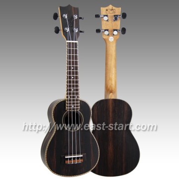 Handmade 21'' Soprano Ukulele Ebony Ukulele