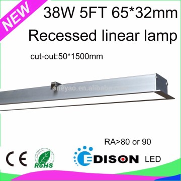 aluminum 40W smd 2835 dimmable recessed/pendant led linear light