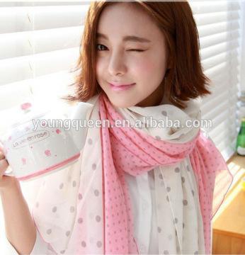 WJ1538 Hot explosion models Spring wave point lady voile scarf wholesale