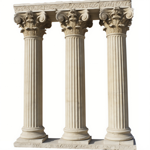Exquisite Stone Gazebo with Ornate Columns Domed Roof