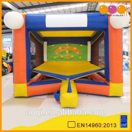 AOQI amusement park equipment cheap price healthy toy T-ball single inflatable sport game for children for sale