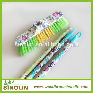 SINOLIN PP Broom Head and steel handle Broomstick Material plastic broom
