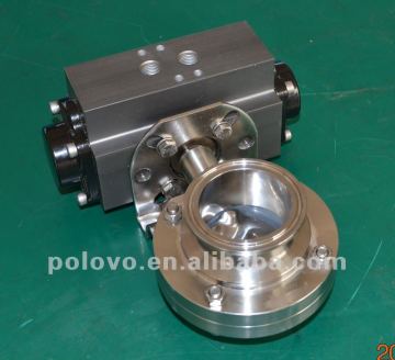 Sanitary pneumatic actuator valve for food pharmacy