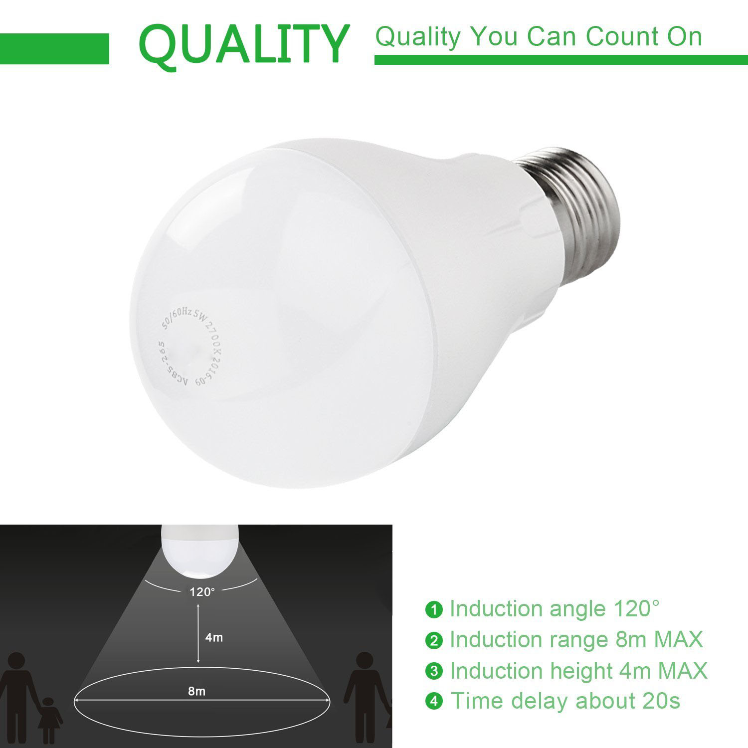 led bulb with sensor