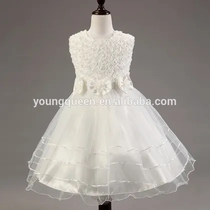 XD09 Sleeveless silk dress flower girl dress for wedding