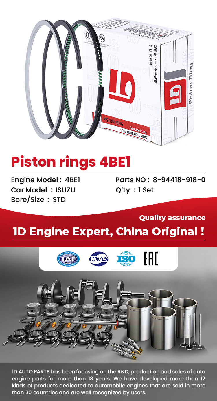 Auto Engine Piston Ring for Isuzu 4BE1 