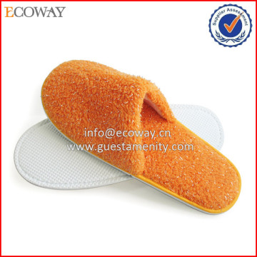 Hot Sale High Quality Hotel Women Luxury Fluffy Golden Slippers