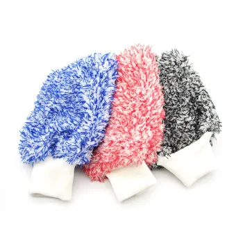 Premium Microfiber Double-Sided Car Wash Mitts in Mixed Colors: Beautiful Velvet Car Cleaning Mitts