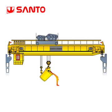 Top Running EOT Crane for Steel Ladle Handling in Steel Fusion Work