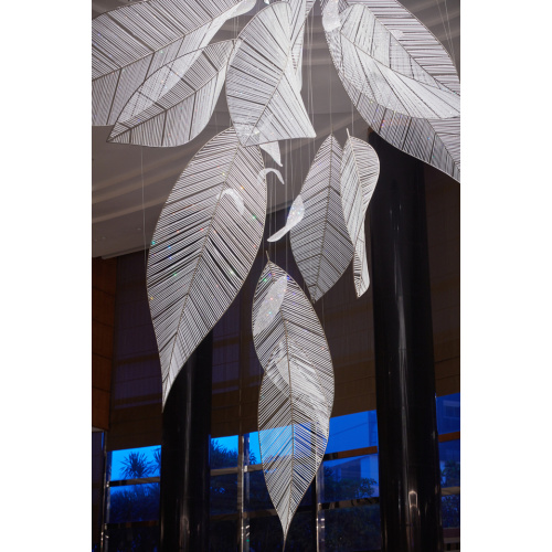 modern decor leaves shape glass chandelier