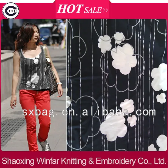 keqiao DTY printed knitting textile shaoxing DTY polyester spandex fabric