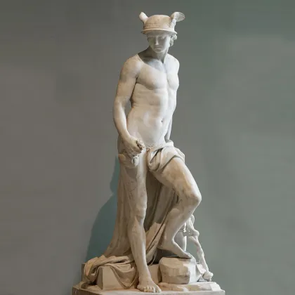 Antique nude human body sculpture crafts marble male nude sculpture