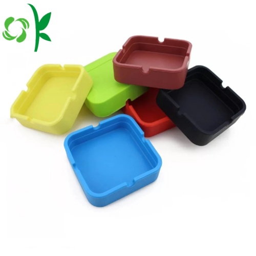 Silicone thân thiện với môi tùy chỉnh hình vuông Cigar gạt tàn