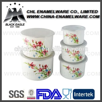 2015 hot enamel milk bowl for breakfast