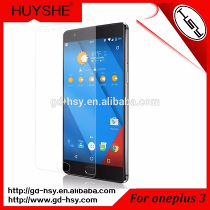 HUYSHE 9h hardness silicone screen protector for oneplus 3,for oneplus 3 tempered glass screen protector