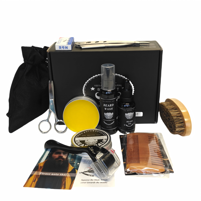 Kit de cuidado de barba completo de 10 piezas