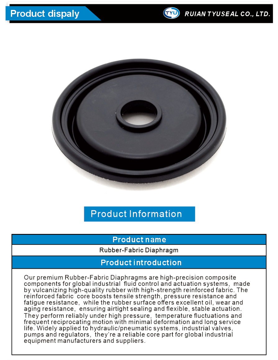 Rubber Fabric Diaphragm Reinforced
