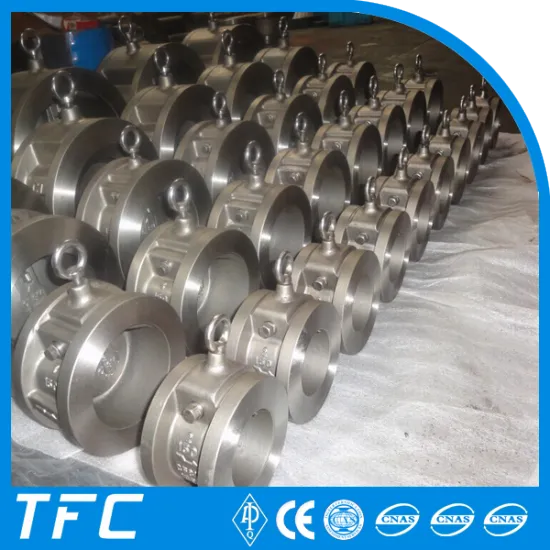 double disc stainless steel duo wafer check valve