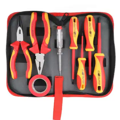 8pcs 1000V VDE Approved Insulated Electrician Tool Kit