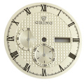 Waffle Guilloche watch dial in 2 subdials