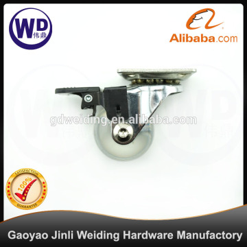 PU 1.5 inch Transparent Furniture Caster with Brake