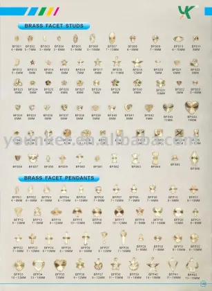 Brass Facet Studs & Brass Facet Pendants