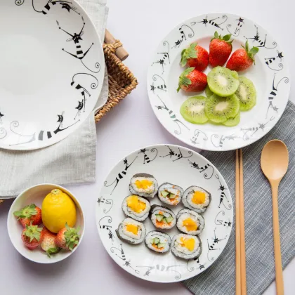 Tableware Dinnerware Porcelain Round Ceramic Dish