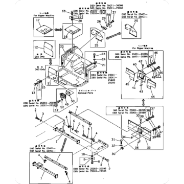 Bulldozer D85A-18 Bracket Rear Cover 154-54-22930