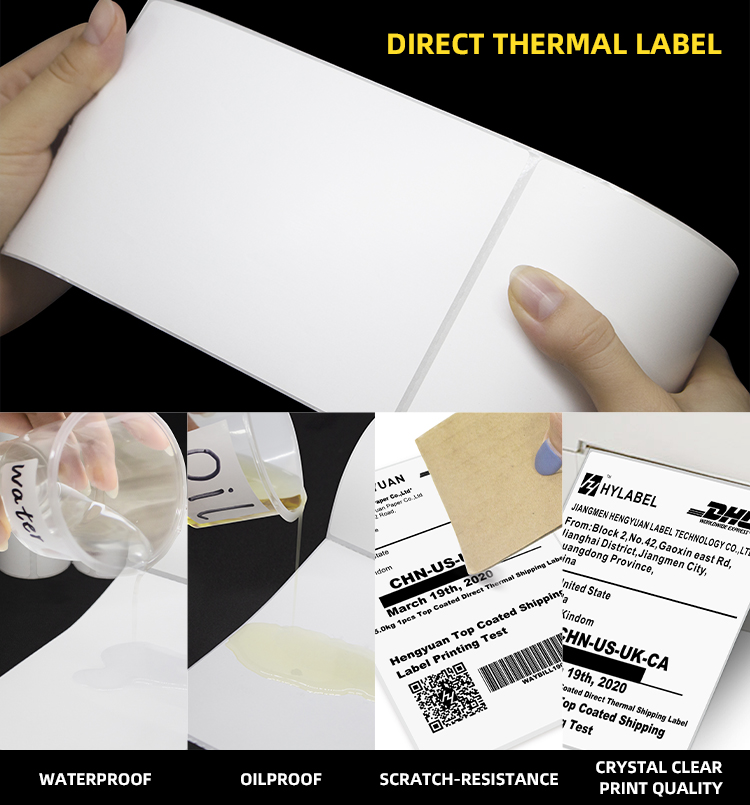 Direct thermal shipping label