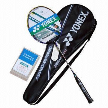 Raqueta de badminton, hecha de fibra de carbono grado superior