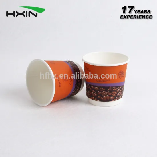 custom printed double wall style disposable 4oz paper cup