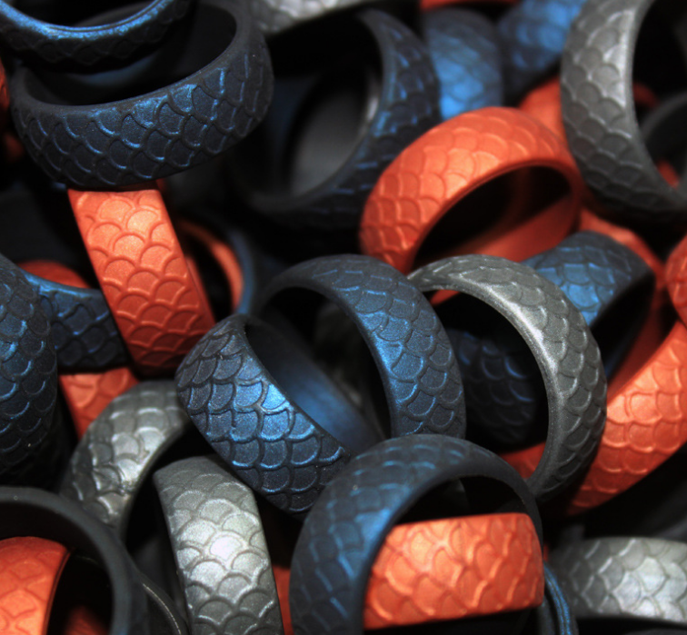 Scale Silicone Men Rings